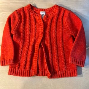 Sweet red 3 button sweater, great for the holidays.